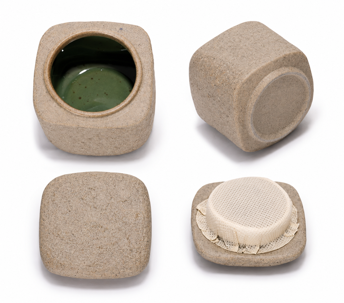 Tea Canister-Rustic Stoneware (small)