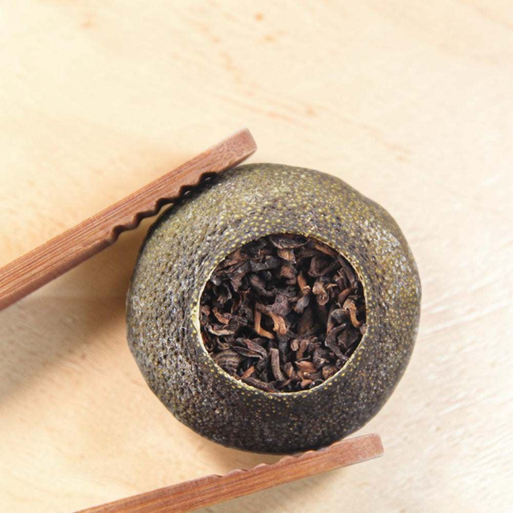 Pu-erh ripened Xiao Qing Gan-Green Tangerine
