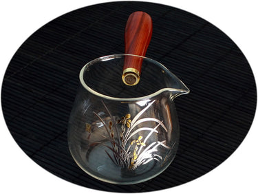 Glass Cha Hai with wooden handle A