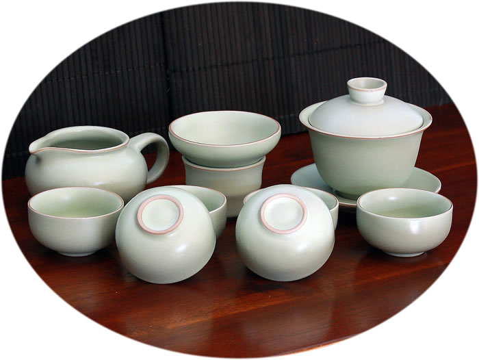 Ru Kiln 10 Pieces Gongfu Gaiwan Tea Set E