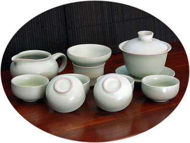 Ru Kiln 10 Pieces Gongfu Gaiwan Tea Set E