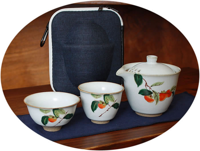 Travel Gongfu tea set for 2 Ru Kiln C