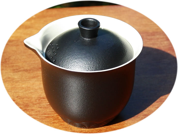 Travel Gongfu tea set crude pottery Black