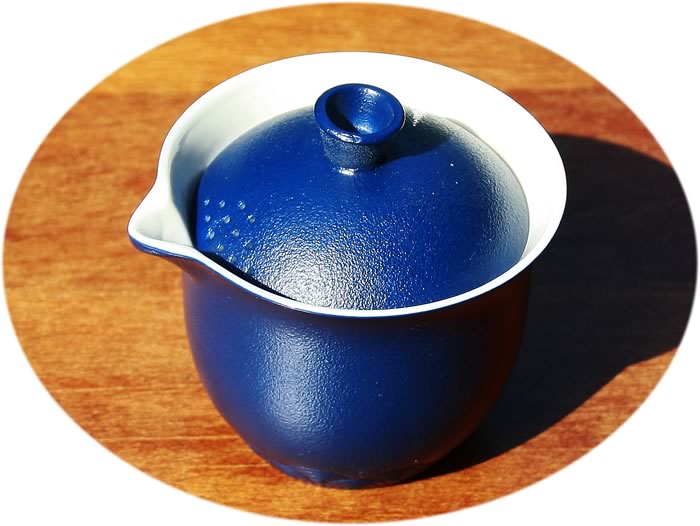 Travel Gongfu tea set crude pottery Blue