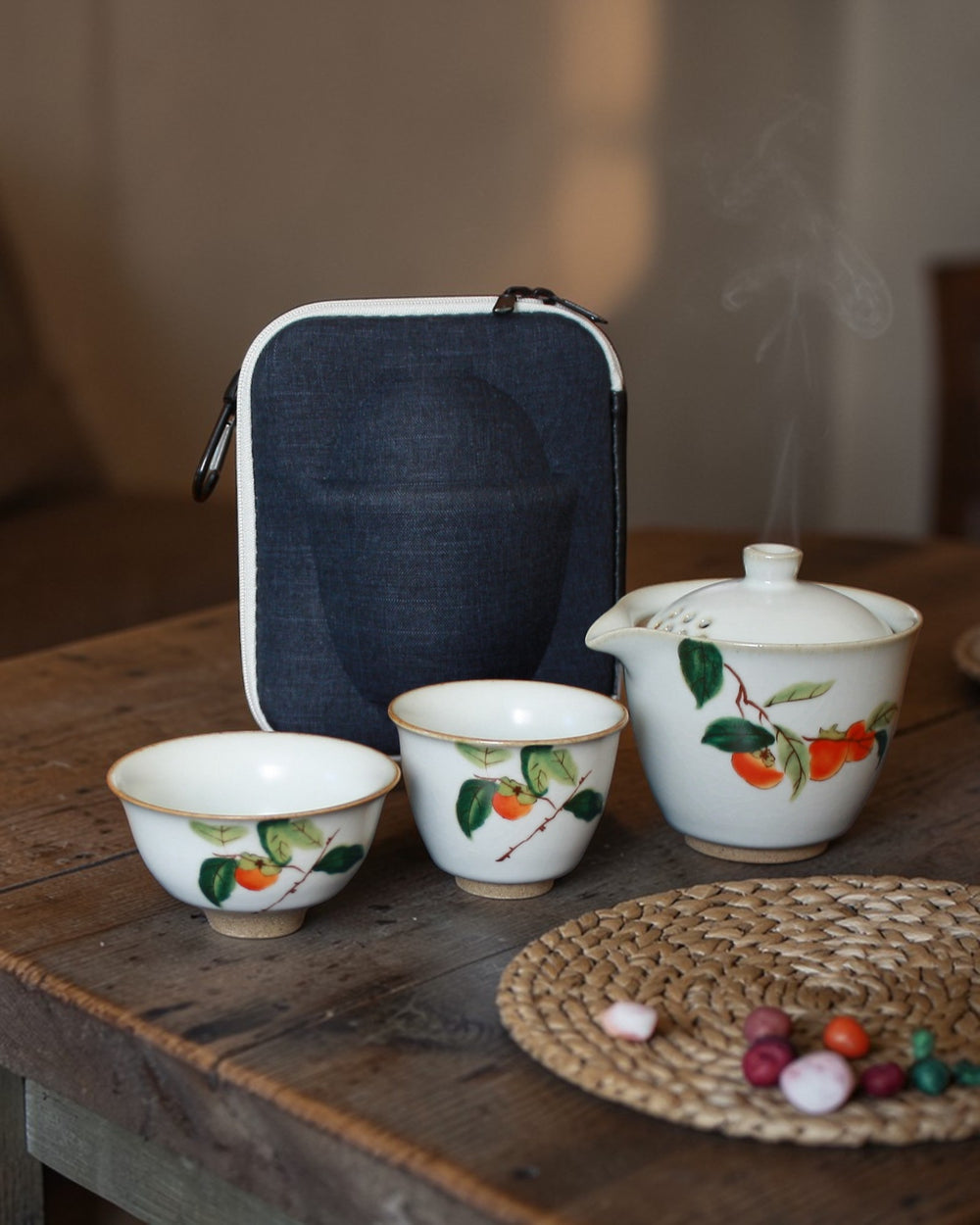 Travel Gongfu tea set for 2 Ru Kiln C