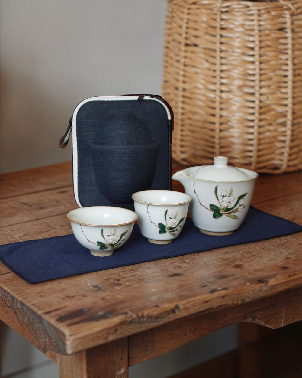 Travel Gongfu tea set  for 2 Ru Kiln B