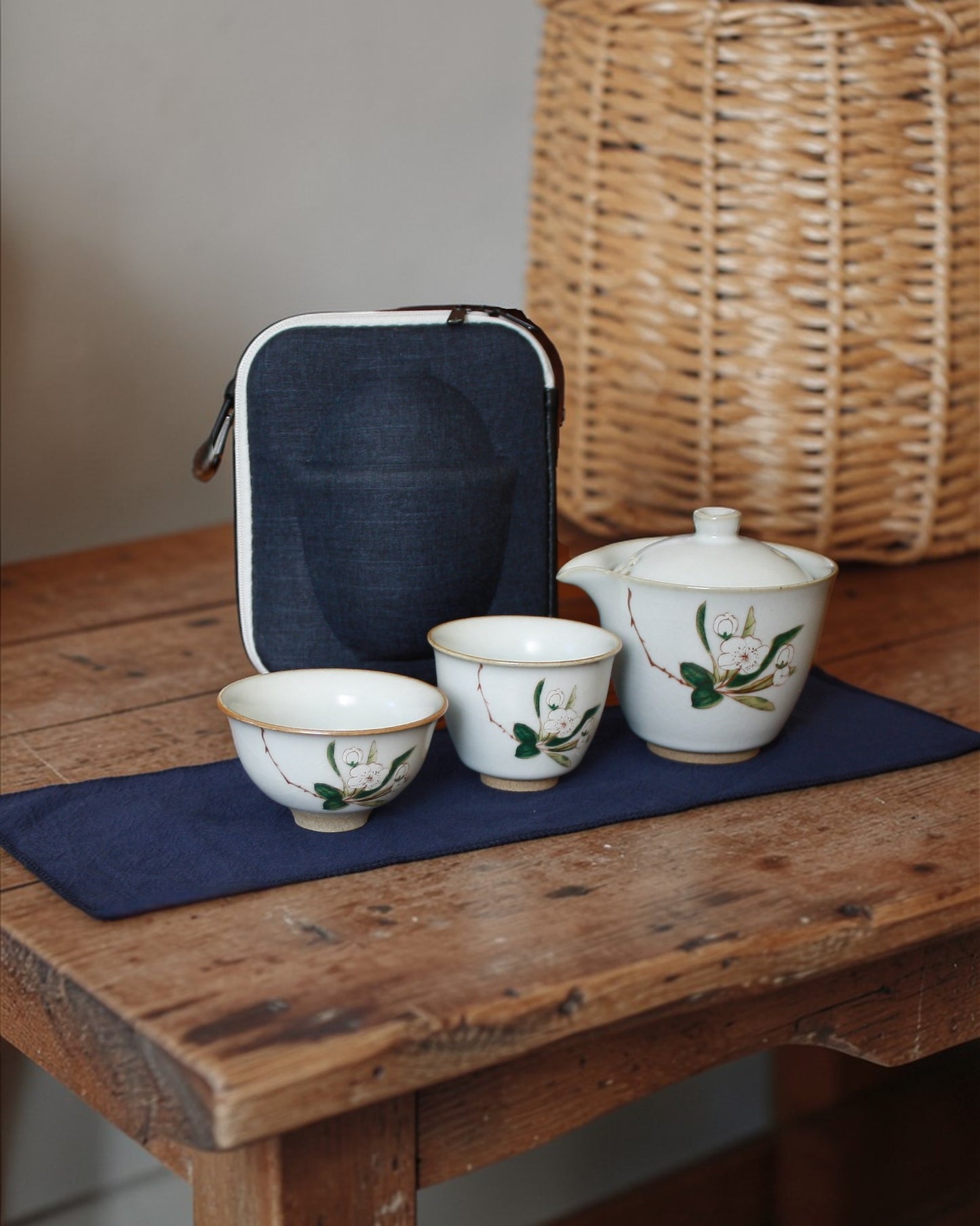 Travel Gongfu tea set  for 2 Ru Kiln B