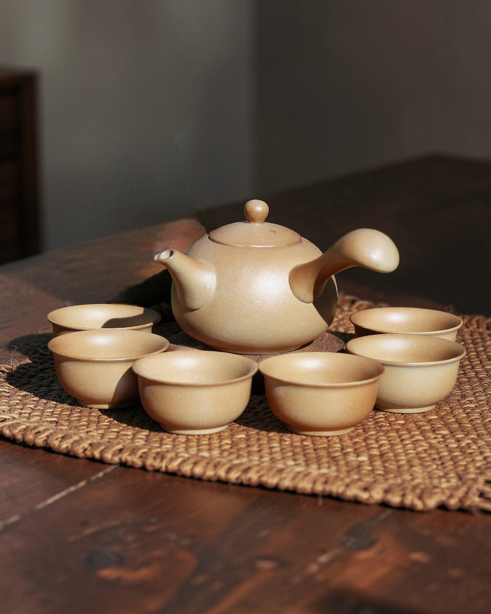 Chinese Gongfu tea set wood fired clay A