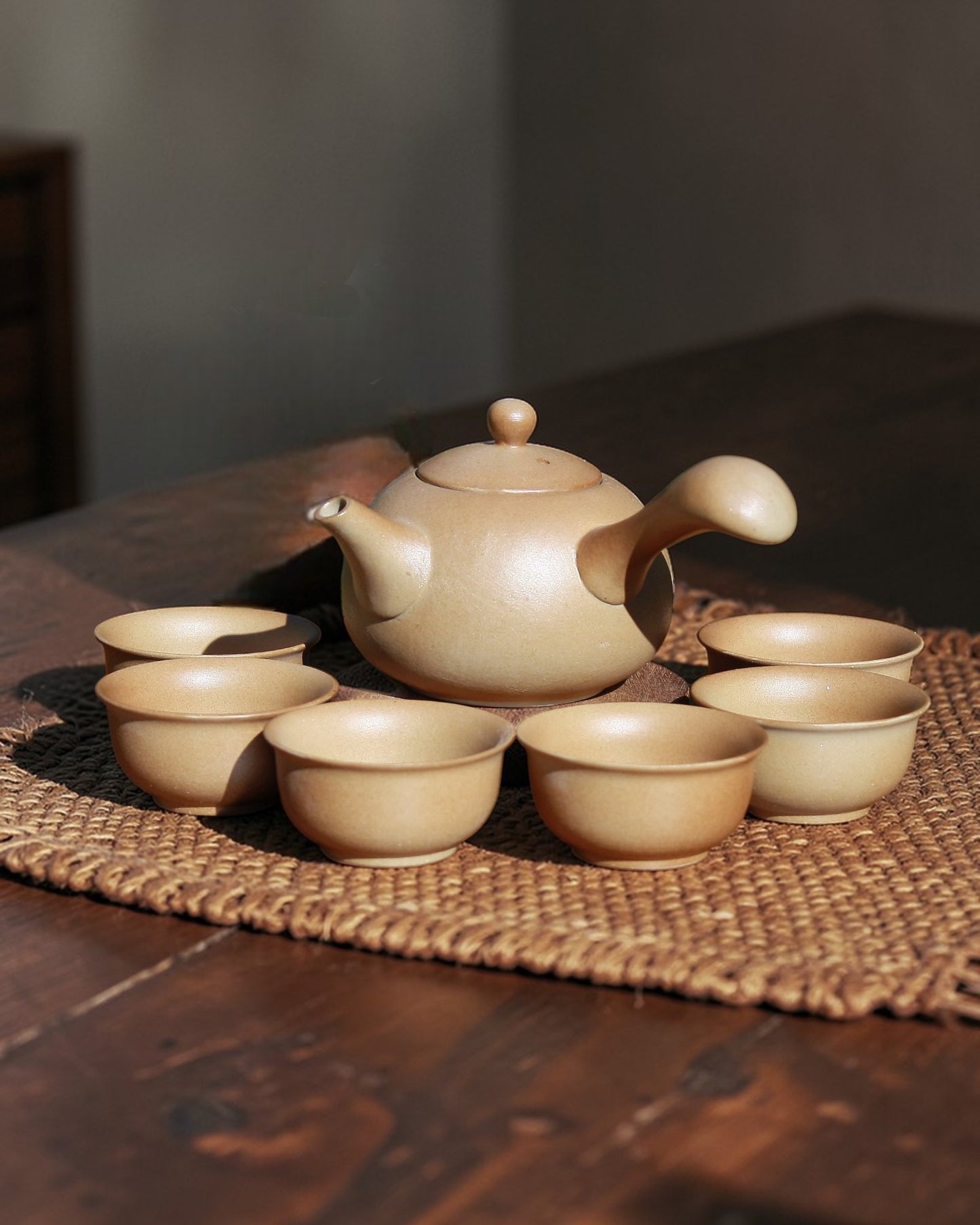 Chinese Gongfu tea set wood fired clay A