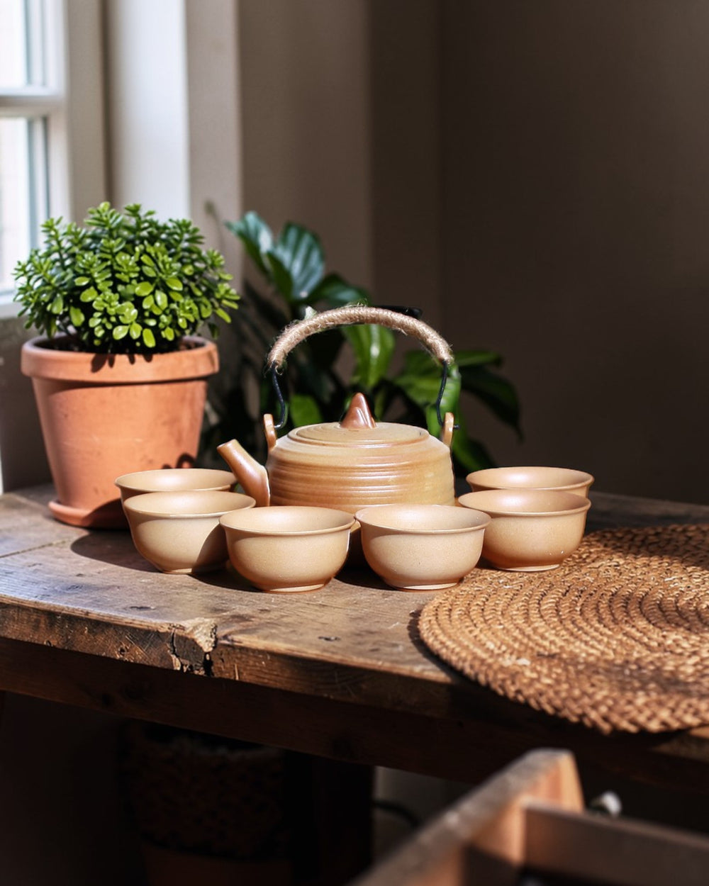 Chinese Gongfu tea set wood fired clay B