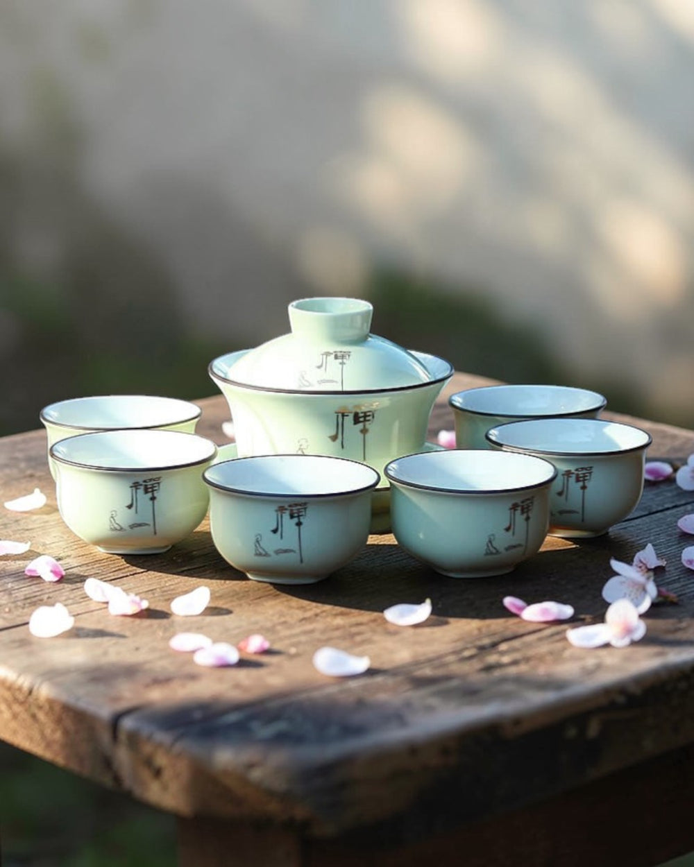 Chinese Gongfu Gaiwan tea set Jade A