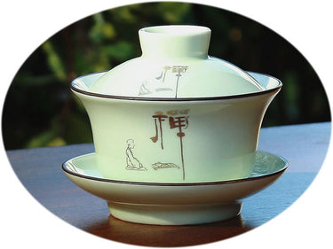 Chinese Gongfu Gaiwan tea set Jade A