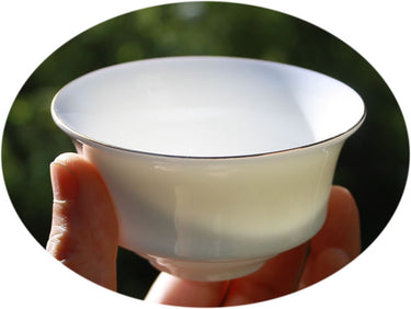Gaiwan gold lined butter jade medium