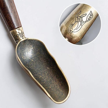 Tea Scoop with Wooden Handle