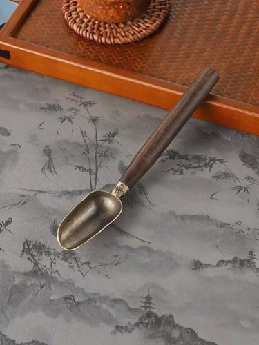 Tea Scoop with Wooden Handle