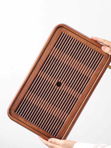 Bamboo Gong-Fu tea tray Slim Walnut