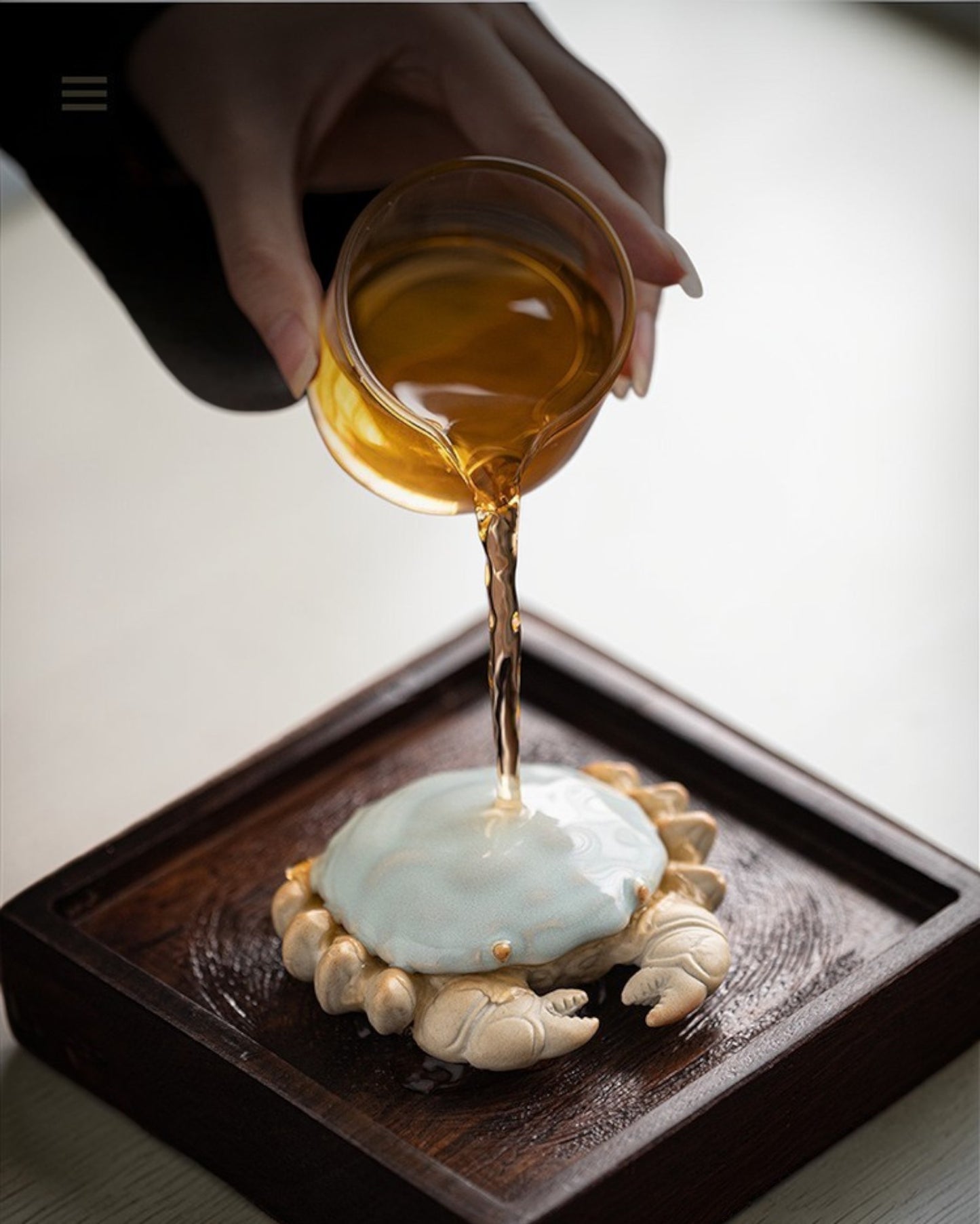 Ru Kiln Crab Tea Pet & Teapot Lid Holder