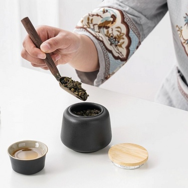 Tea canister with Bamboo Lid – 4 Colours