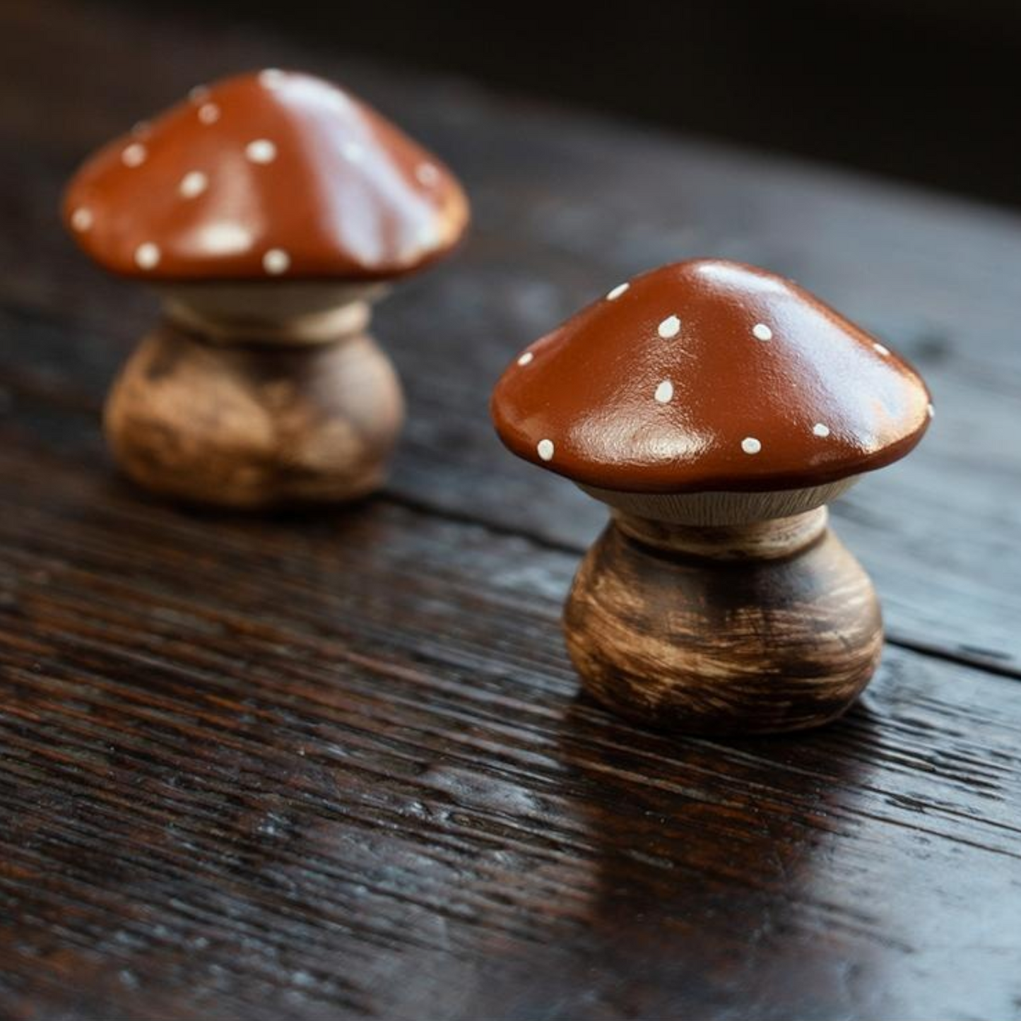 Realistic Red Mushroom ZiSha Tea Pet Lid Holder
