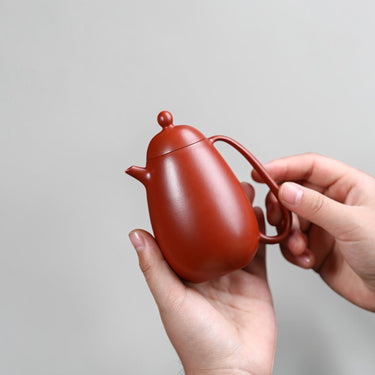 Yixing Zisha Teapot High Dragon Egg Red Clay-190ml