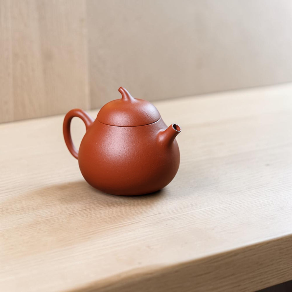 Yixing Zisha Teapot Eggplant (Raw Red Clay)-150ml