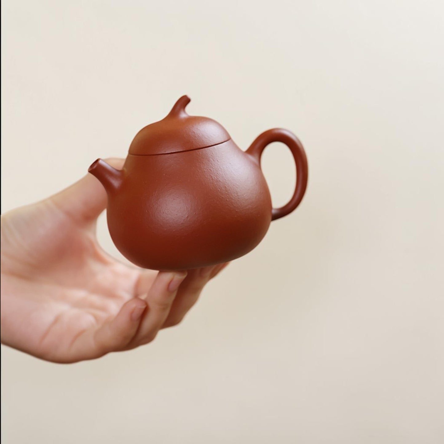 Yixing Zisha Teapot Eggplant (Raw Red Clay)-150ml
