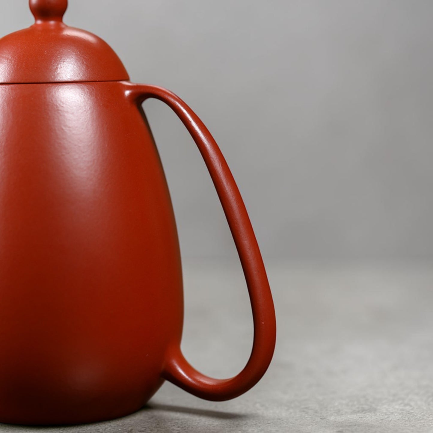 Yixing Zisha Teapot High Dragon Egg Red Clay-190ml