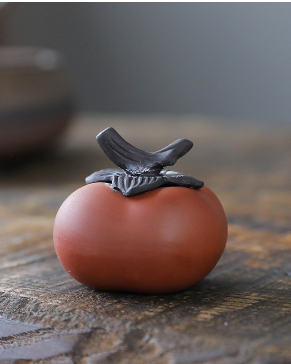Zisha Tea Pet Persimmon Lid Holder