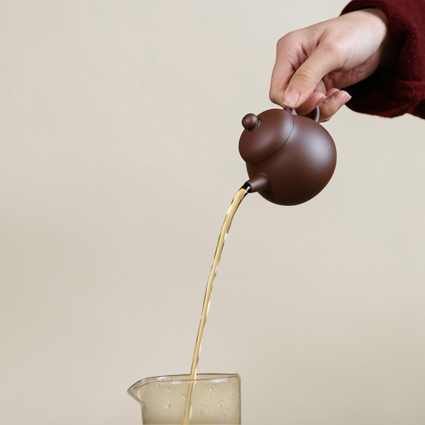 Yixing Zisha Teapot Pearl Top (Raw Purple Clay)-110ml Mini