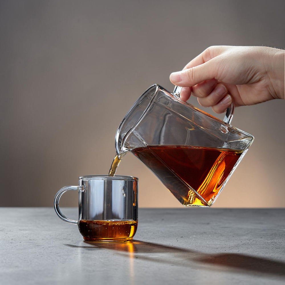 Glass Cha Hai (Fairness Cup) with strainer