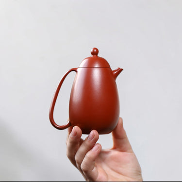 Yixing Zisha Teapot High Dragon Egg Red Clay-190ml