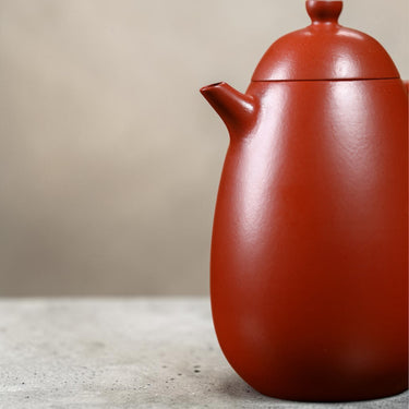 Yixing Zisha Teapot High Dragon Egg Red Clay-190ml