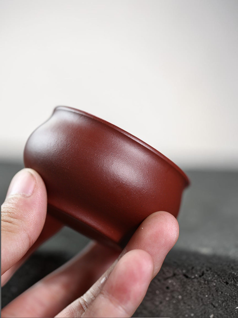 Gong Fu Zi Sha Tea Cup Hong Ni Red Clay