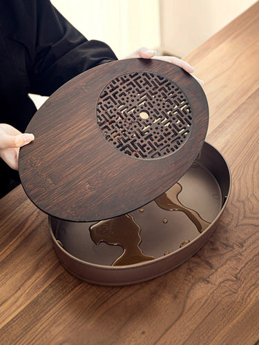 Oval Gong Fu Tea Tray – Lightweight Melamine Medium
