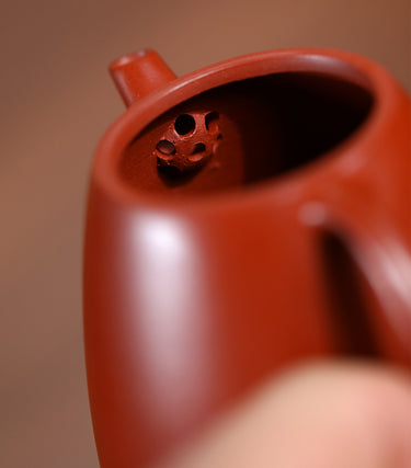 Yixing Zisha Teapot High Dragon Egg Red Clay-190ml