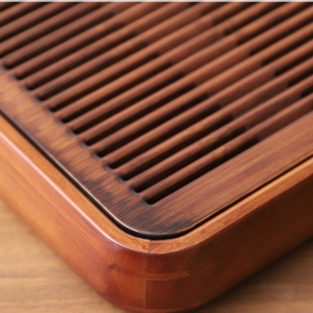 Bamboo Gong-Fu tea tray Slim Walnut