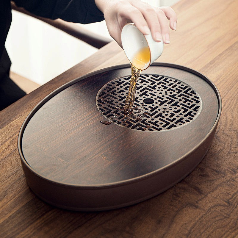Oval Gong Fu Tea Tray – Lightweight Melamine Medium