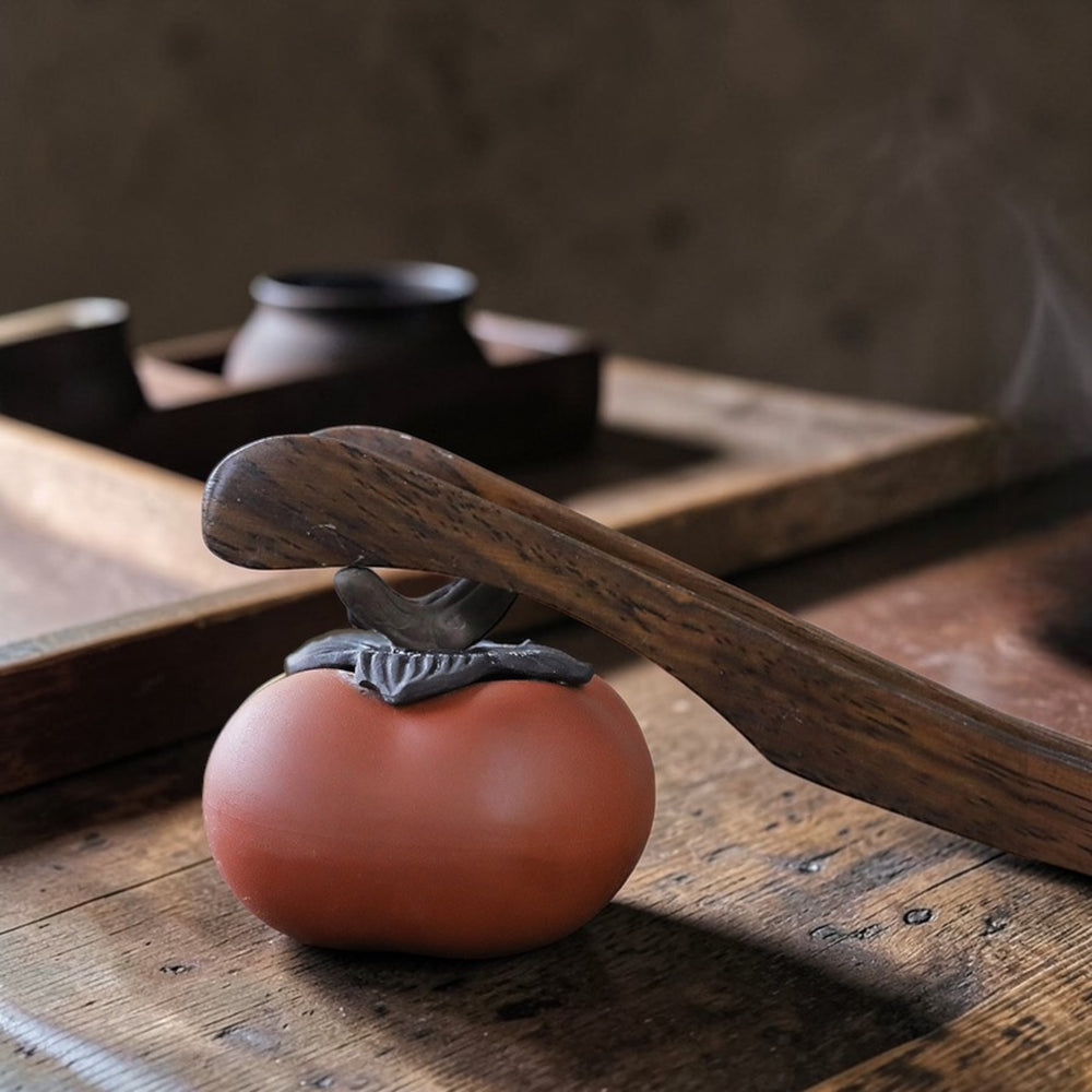 Zisha Tea Pet Persimmon Lid Holder