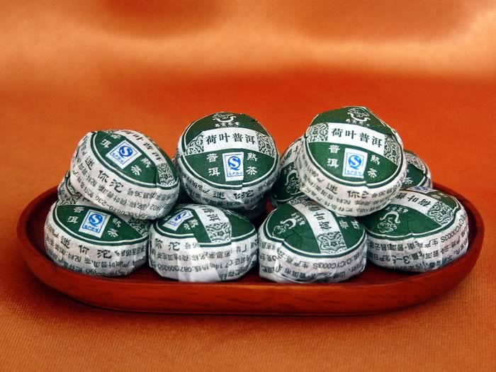 Pu-erh lotus mini tuocha ripened (Shou)