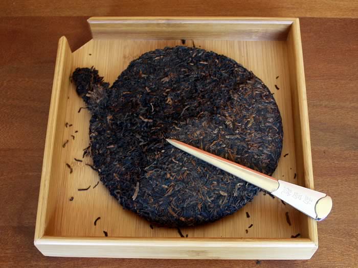 Pu-erh tea tray and drawer bamboo