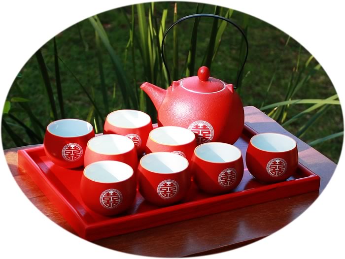 Chinese wedding tea set D