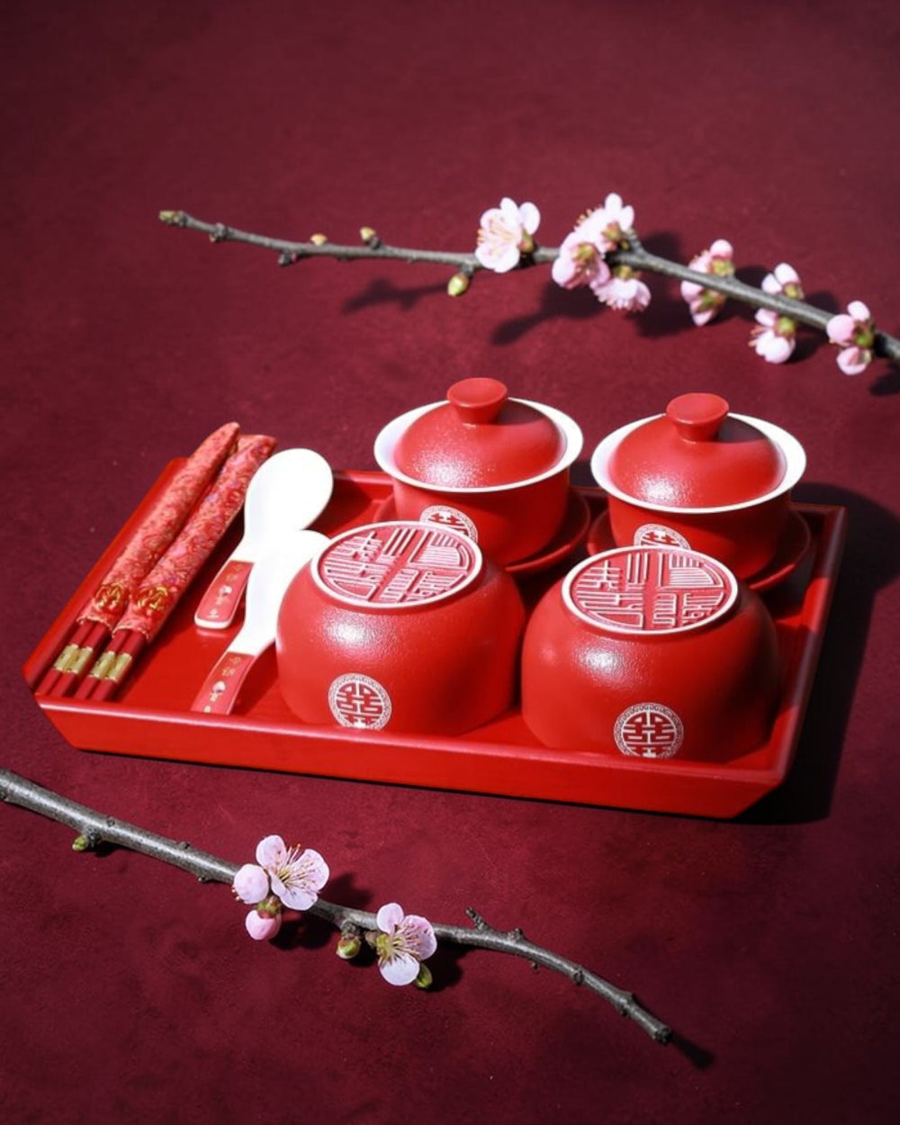 Chinese wedding tea set E