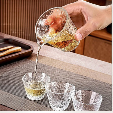 Hammered Glass Chinese Gongfu Gaiwan Tea Set