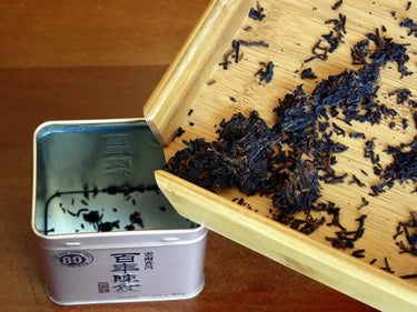 Pu-erh tea tray and drawer bamboo