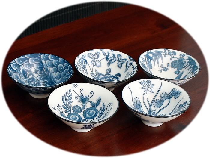 Gongfu tea cup imperial blue B