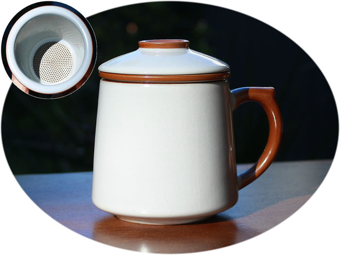 Tea mug infuser premium Ru Kiln