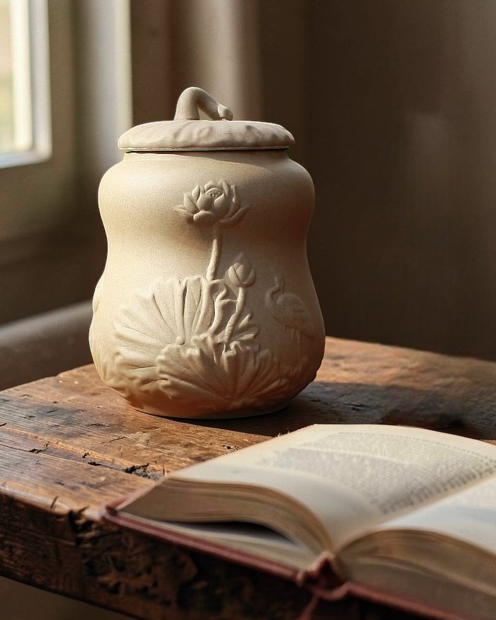 Extra large tea canister - Butternut