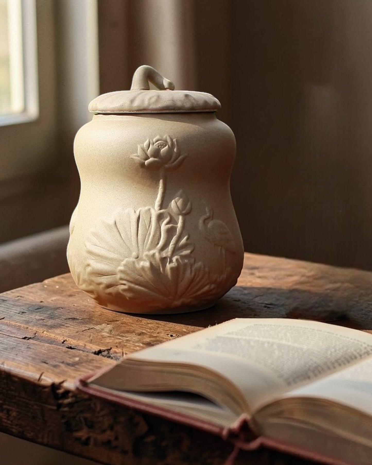 Extra large tea canister - Butternut