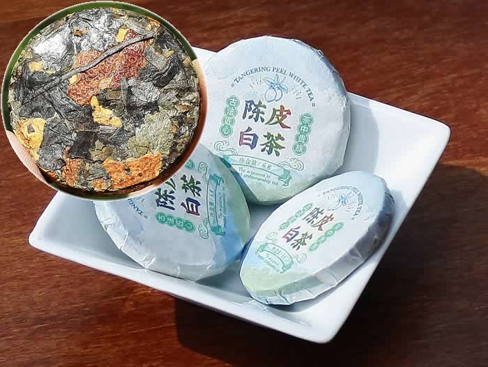 Yunnan white tea tangerine peel mini Cake