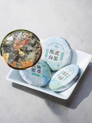 Yunnan white tea tangerine peel mini Cake